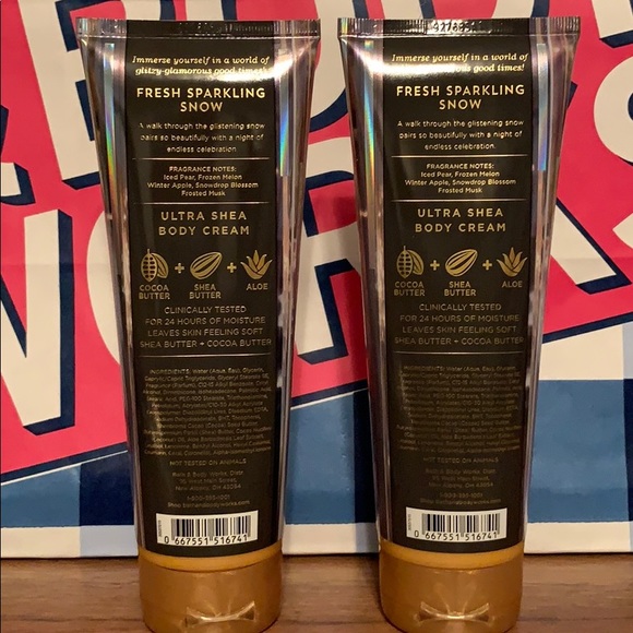 Bath & Body Works Fresh Sparkling Snow body cream  ❄️ - both for $15! - Picture 2 of 3